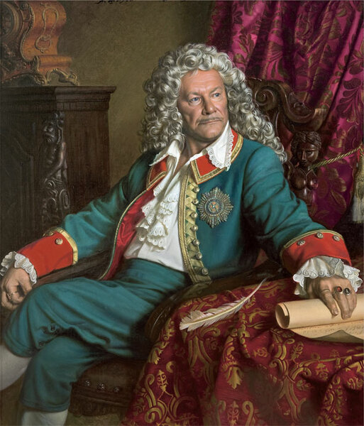 Народный артист России С. Шакуров в роли князя А. Меншикова, 2003г.