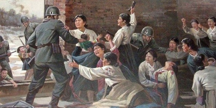 15 агитационно-провокационных плакатов из Северной Кореи, которые демонстрируют зверства американцев 15 агитационно-провокационных плакатов из Северной Кореи, которые демонстрируют зверства американцев