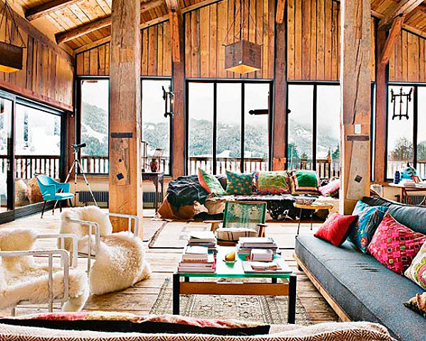 интерьер в стиле шале