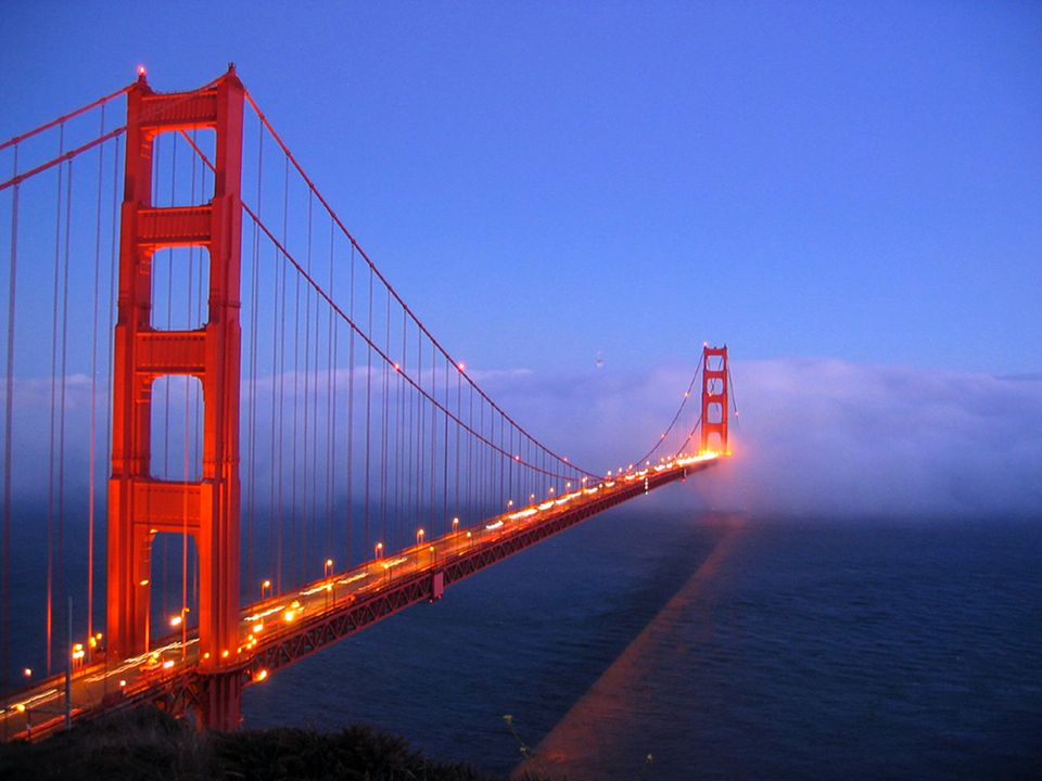 Мост Golden at dawn. NewPix.ru - Захватывающие фотографии мостов