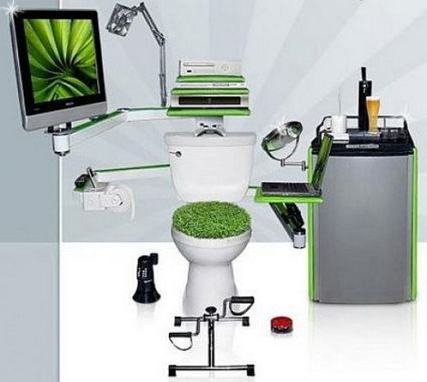 Дизайн туалета делового человека компьютерщика