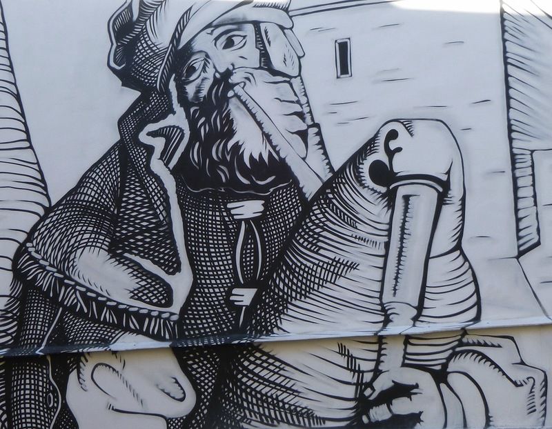 граффити, портрет, художник