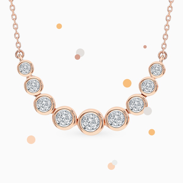 Ожерелье SL, розовое золото, бриллианты