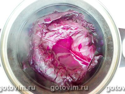 Фотографии рецепта Закуска из красной капусты в маринаде, 01 Закуска из красной капусты в маринаде, Шаг 01