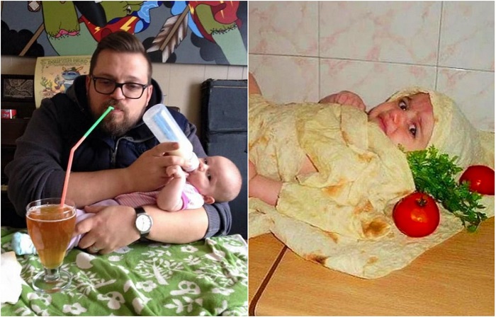 Когда папа остается один на один со своим чадом. Когда папа остается один на один со своим чадом.