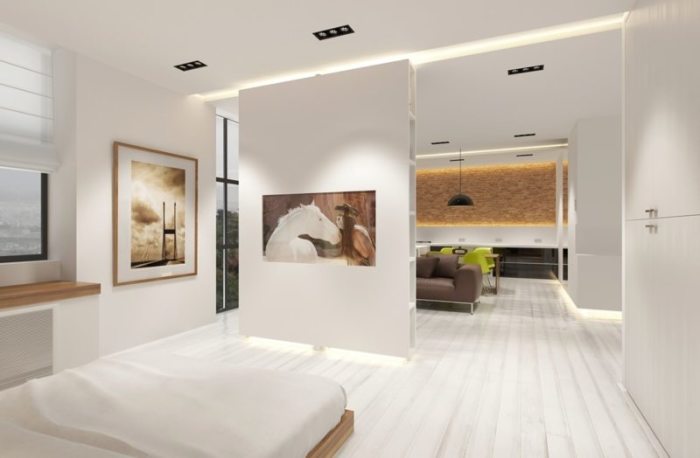 Такие перегородки помогают отделить спальное место от общего пространства, придавая комнате эстетический вид, наполняя уютом и комфортом.