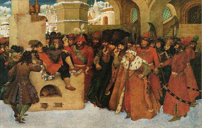 Художник Г. Спирин. Иллюстрация к сказке «По щучьему велению». Какие русские сказки были позаимствованы у других народов, и Как наши предки изменили их сюжеты