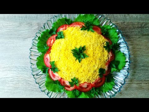 Бесподобный салат из печени трески