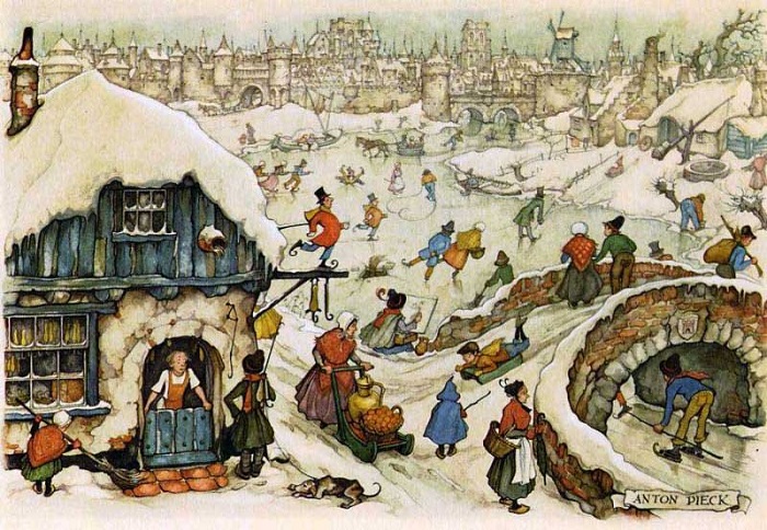 Зимние сцены. Развлечения на катке Зимние сцены. Развлечения на катке