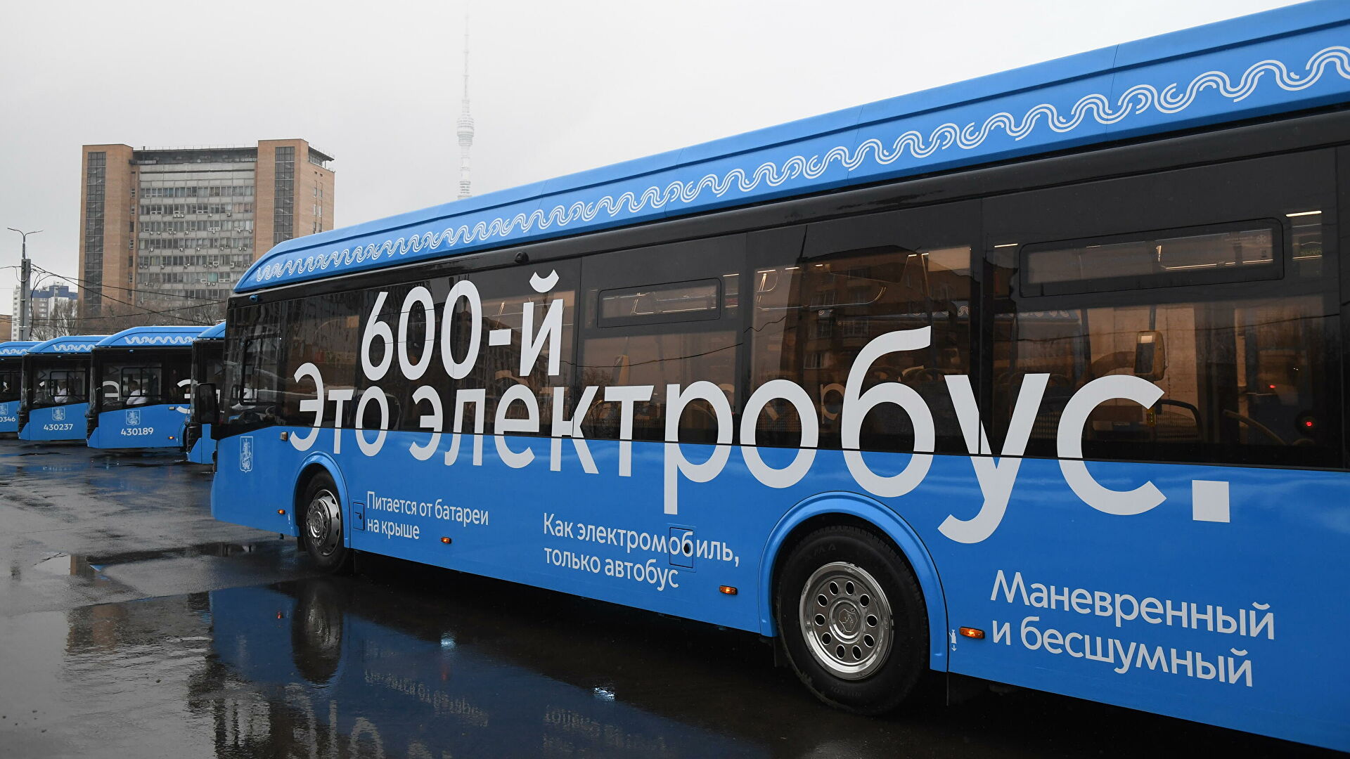 600-й по счету электробус, поступивший в парк общественного транспорта Москвы 600-й по счету электробус, поступивший в парк общественного транспорта Москвы - РИА Новости, 1920, 16.12.2021
