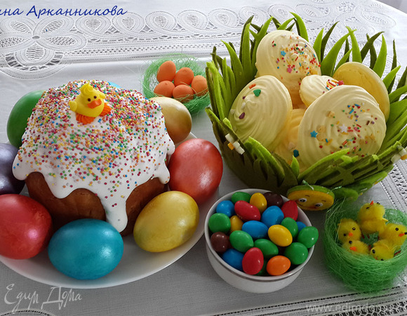 Коньячный кулич с изюмом, цукатами и орехами Коньячный кулич с изюмом, цукатами и орехами
