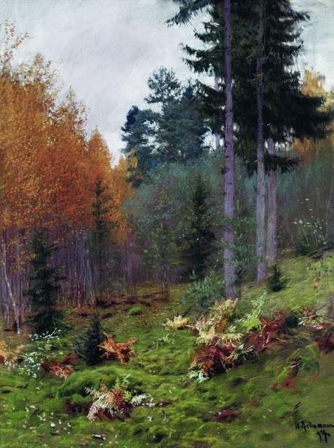 В лесу осенью. (1894). Автор: Исаак Левитан. В лесу осенью. (1894). Автор: Исаак Левитан.
