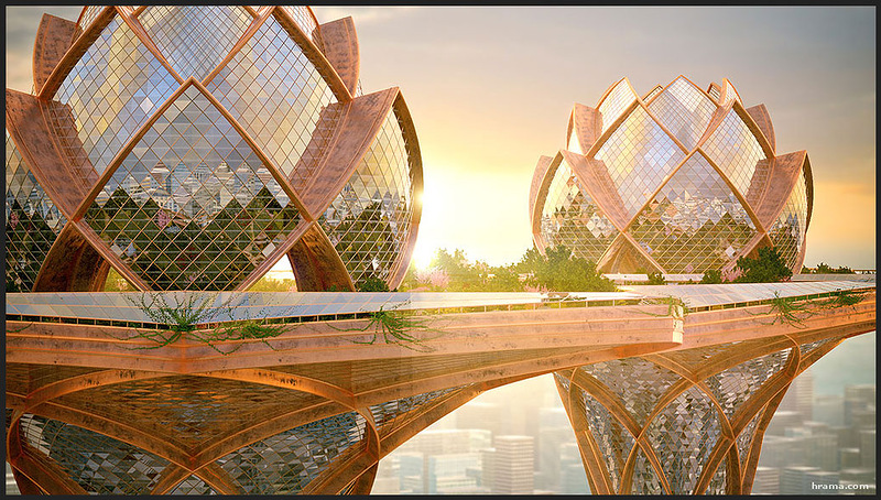 Город в небе - город лотосов - архитектурная утопия или реальность будущего? 