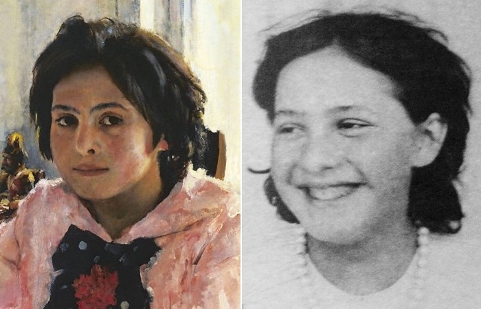 *Девочка с персиками*. фрагмент. / Верочка Мамонтова. *Девочка с персиками*. фрагмент. / Верочка Мамонтова.