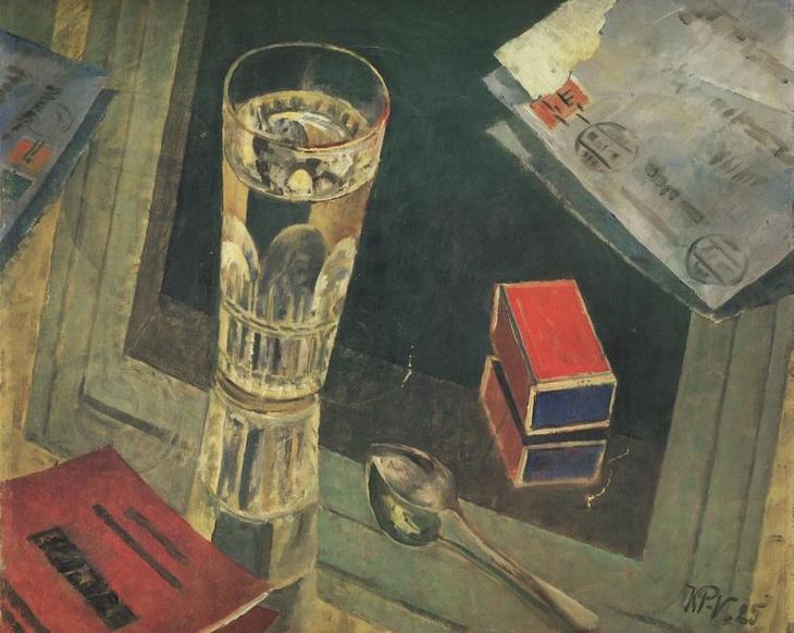 Петров-Водкин. "Натюрморт с письмами". 1925