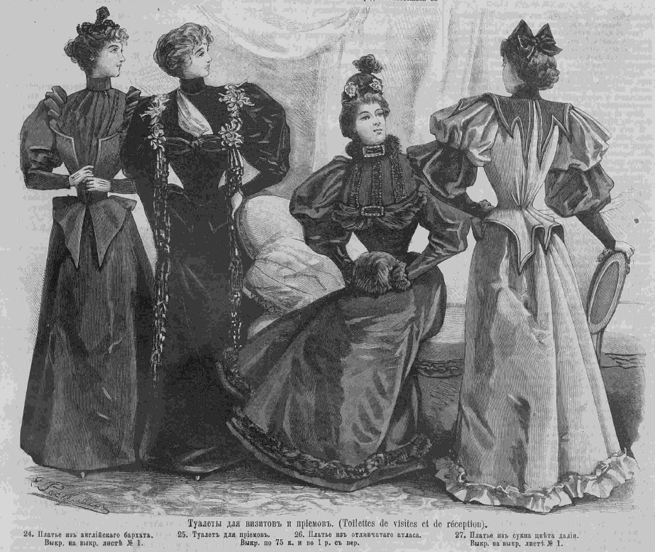 Последний крик моды. Наряды из Парижа. 1885 г. Часть 2-3