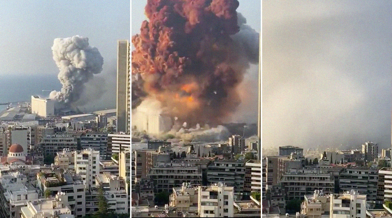 Мощный взрыв аммиачной селитры в Бейруте: причины, последствия, фото и видео из соцсетей