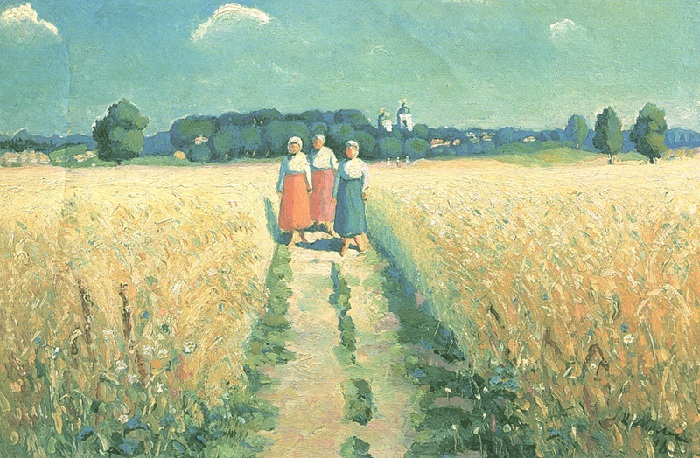 Три женщины на дороге. Около 1930. Государственный Русский музей, С.-Петербург. Автор: Казимир Малевич. Три женщины на дороге. Около 1930. Государственный Русский музей, С.-Петербург. Автор: Казимир Малевич.