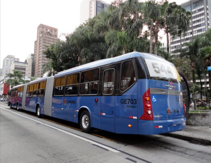 Голубой гигант Куритибы - Neobus Mega BRT Volvo B12M. Голубой гигант Куритибы - Neobus Mega BRT Volvo B12M.