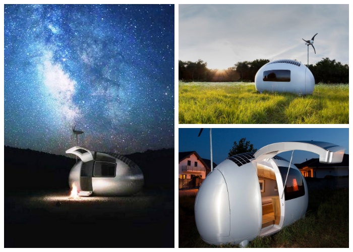 Этот самодостаточный микро-дом можно установить в любом месте («Ecocapsule», Словакия). Этот самодостаточный микро-дом можно установить в любом месте («Ecocapsule», Словакия).
