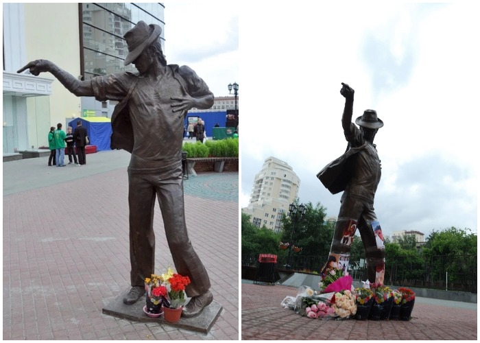 Памятник Майклу Джексону в Екатеринбурге был открыт в 2011 году.