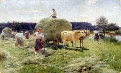 Обычай коллективной помощи в русской деревне.