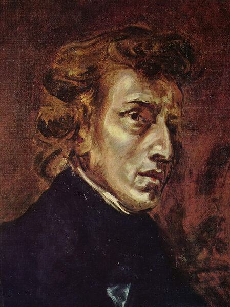 Эжен Делакруа. Портрет Фредерика Шопена. 1838