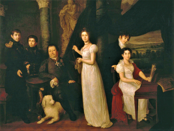 "Семейный портрет графов Морковых", 1813, холст, масло, 226×291 см