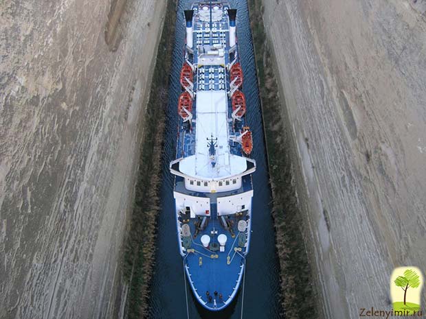 Коринфский канал в Греции – самый узкий судоходный канал в мире - 2