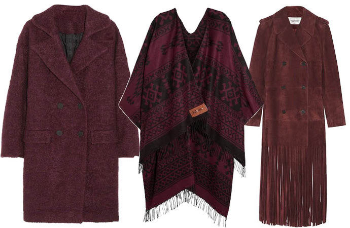 Выбор ELLE: шерстяное пальто Karl Lagerfeld, пончо Finds, замшевое пальто Valentino