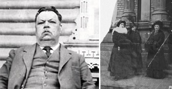 Сохранившиеся до наших дней фотогарфии: купец Федор Колобов и его супруга с дочерьми. Сохранившиеся до наших дней фотогарфии: купец Федор Колобов и его супруга с дочерьми.