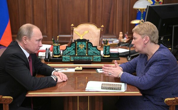 Встреча Путина с Васильевой (министром Просвещения)/январь/Google Картинки