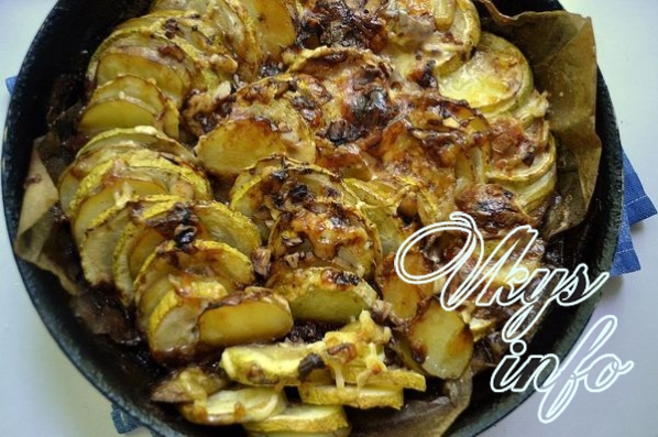 Щукаы в духовке с овощами