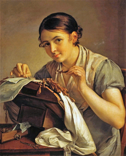 "Кружевница", 1823, 74.7×59.3 см