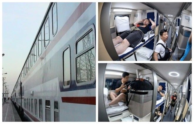 Своеобразный спальный вагон в скоростном поезде (Китай). Своеобразный спальный вагон в скоростном поезде Китай