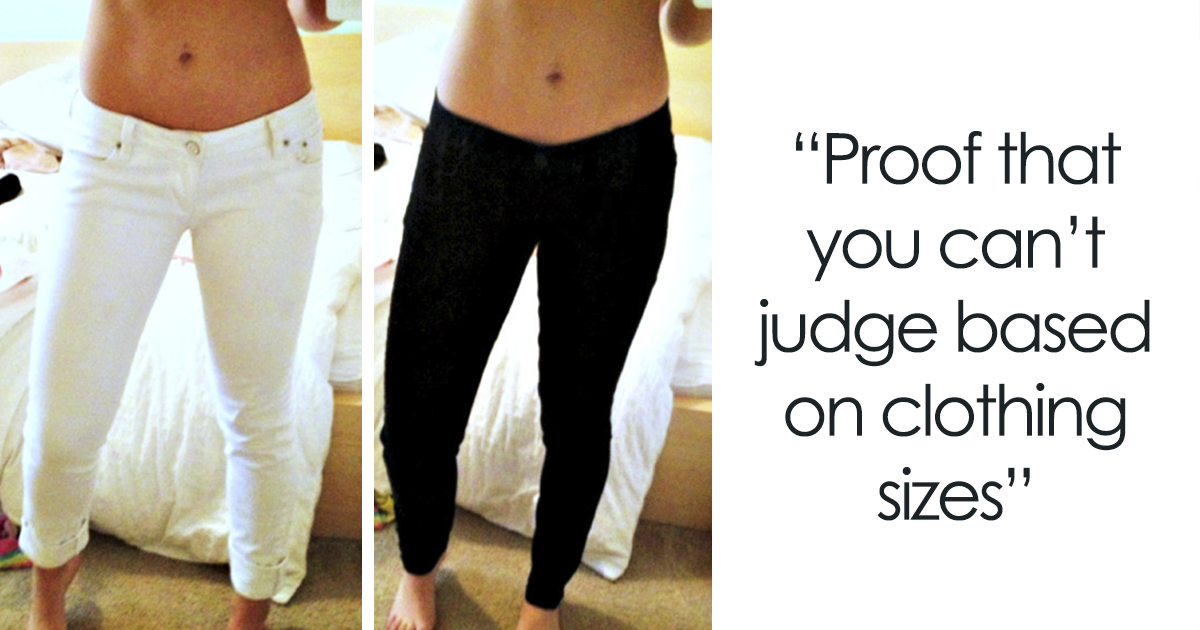 Woman Posts Side By Side Pics Of Her Wearing Different Pant Sizes To Show What’s Wrong With Fashion Industry