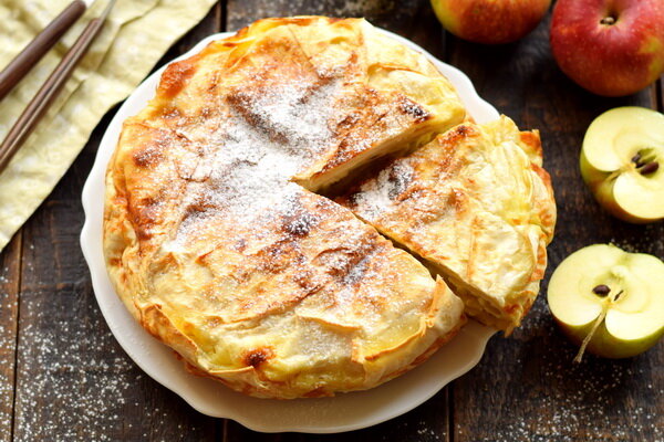 Яблоки + лаваш = вкуснейший пирог, для которого не нужна ни мука, ни тесто