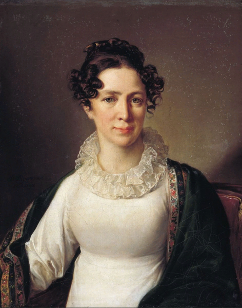 "Портрет Анны Андреевны Тропининой, сестры художника", 1827, 72×57 см