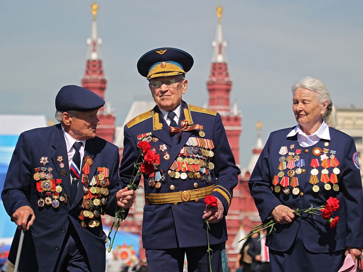 Ветераны Великой Отечественной войны на красной площади