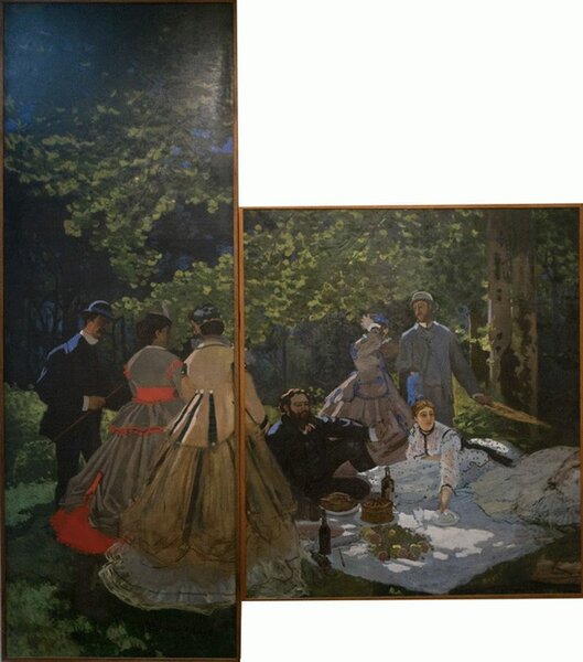 Клод Моне. Завтрак на траве (уцелевшие фрагменты), 1866