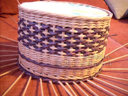 мк по плетению крышки для корзинки с картонным дном