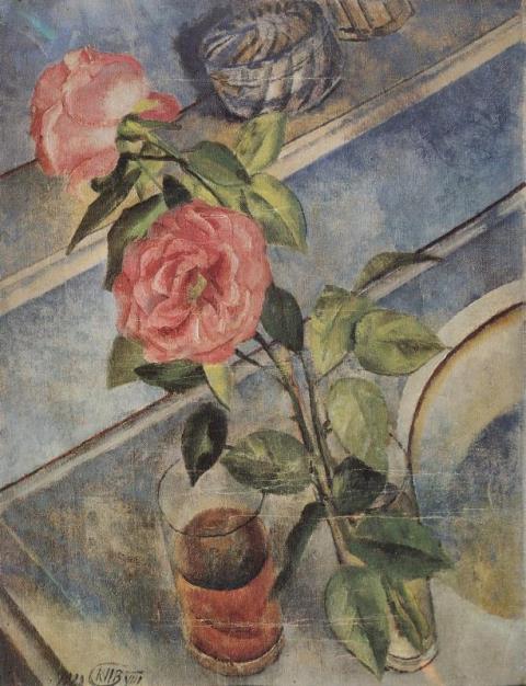 Петров-Водкин. "Натюрморт с розами". 1922