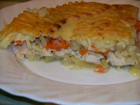 Запеканка с курицей. кухня для лентяев