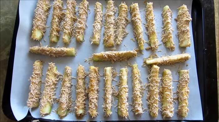 Кабачки в духовке кабачок, закуска, вкусно, рецепт, как приготовить, другая кухня, видео, длиннопост