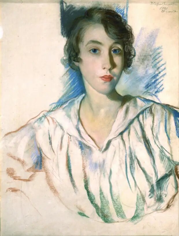 Анастасия Сергеевна Нотгафт (Боткина), 1921 год. Портрет работы Зинаиды Серебряковой.