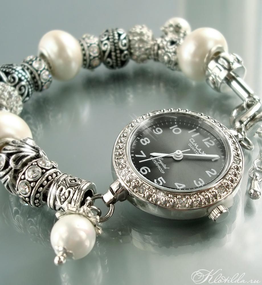 Часы Pandora "Жемчужина Лунного моря" с жемчугом майорка!