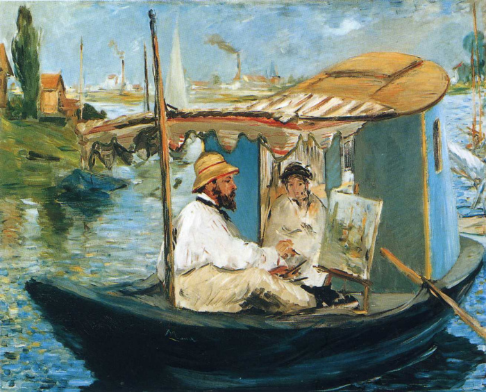 Моне и госпожа Моне в лодке, Эдуар Мане, 1874 год. \ Фото: artchive.ru. Почему публика потешась над известными сегодня импрессионистами
