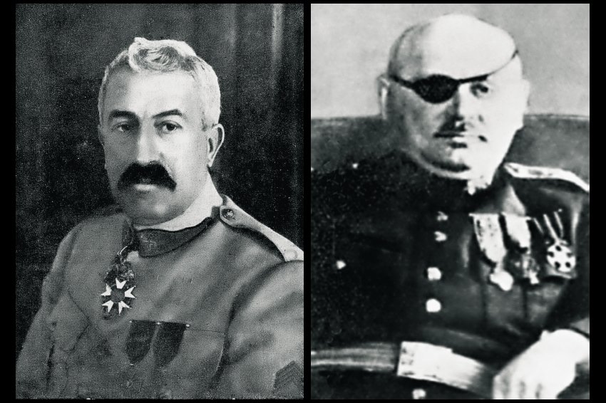 Главнокомандующий Союзными войсками в Сибири генерал М.Жанен и командующий Чехословацким корпусом, генерал-майор Я. Сыровы. Cлова Александра Колчака стали пророческими: "Продадут меня эти союзнички..."
