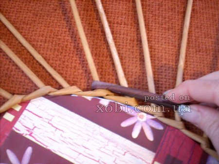 мк по плетению крышки для корзинки с картонным дном