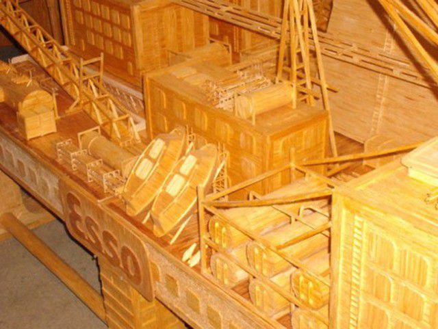 моряк, спички, корабль, своими руками